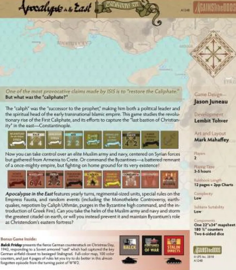 Against the Odds 48: Apocalypse in the East - The Rise of the First Caliphate 646-656 A.D. (Inglés)