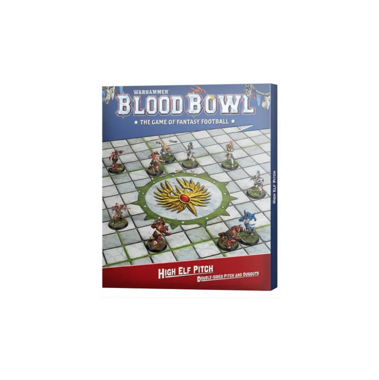 Blood Bowl: High Elf Pitch Double-Sided Pitch and Dugouts