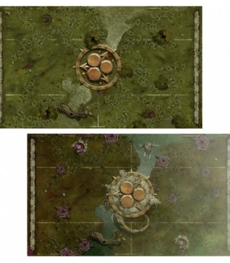 Blood Bowl: Nurgle Pitch Double-Sided Pitch and Dugouts