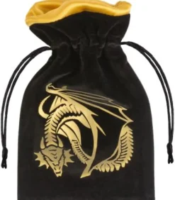 Bolsa Q-Workshop: Dragon (Black & Golden Velour)