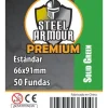 Fundas Steel Armour COLOR (63,5x88mm) PREMIUM Standard (50) Verde - Exterior 66x91mm