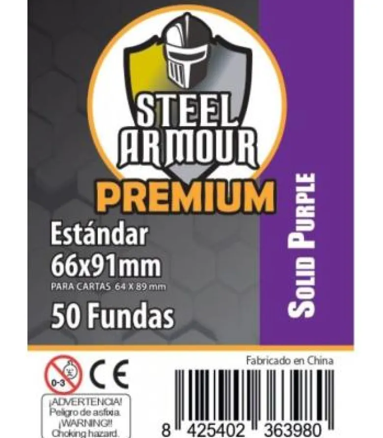 Fundas Steel Armour COLOR (63,5x88mm) PREMIUM Standard (50) Lila - Exterior 66x91mm