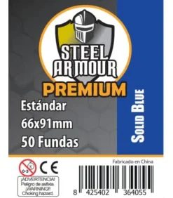 Fundas Steel Armour COLOR (63,5x88mm) PREMIUM Standard (50) Azul - Exterior 66x91mm