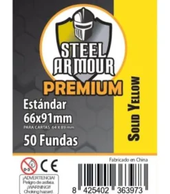 Fundas Steel Armour COLOR (63,5x88mm) PREMIUM Standard (50) Amarillo - Exterior 66x91mm