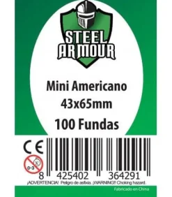 Fundas Steel Armour (41x63mm) Mini Americano (100) - Exterior 43x65mm
