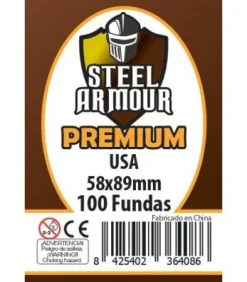 Fundas Steel Armour (56x87mm) PREMIUM USA (100) - Exterior 58x89mm