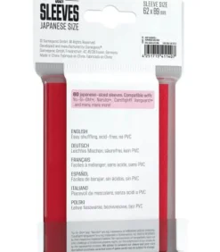 Gamegenic: Just Sleeves Japanese Size (62x89mm) (Rojo) (60)