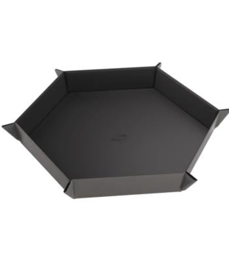 Gamegenic: Magnetic Dice Tray Hexagonal (Negro/Gris)