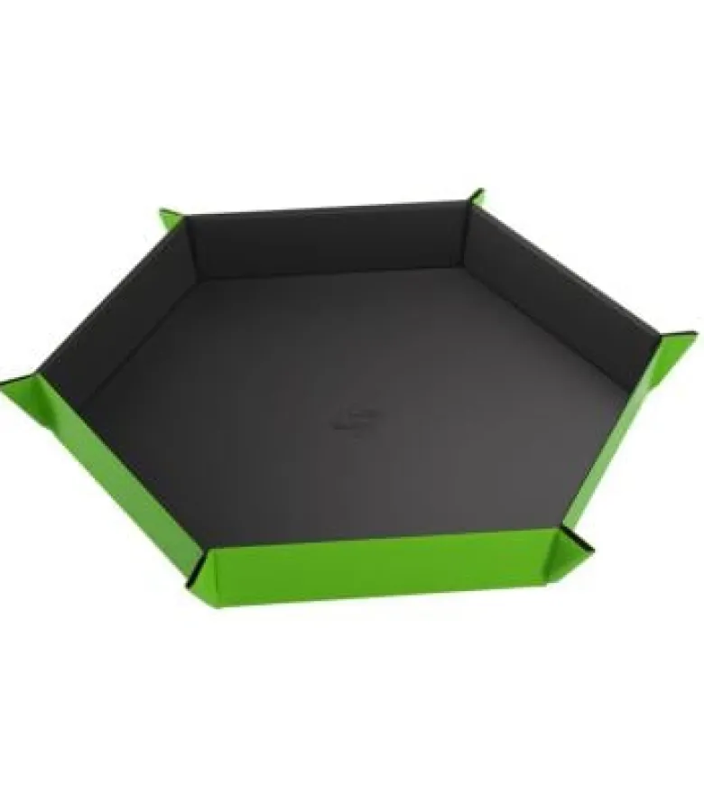 Gamegenic: Magnetic Dice Tray Hexagonal (Negro/Verde)