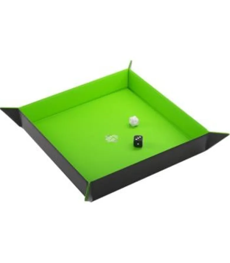 Gamegenic: Magnetic Dice Tray Square (Negro/Verde)