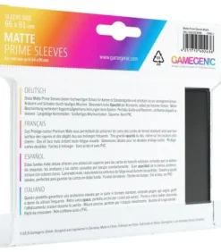 Gamegenic: Pack Matte Prime Sleeves (Negro) (100)