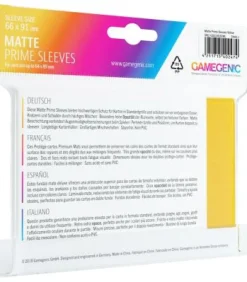 Gamegenic: Pack Matte Prime Sleeves (Amarillo) (100)