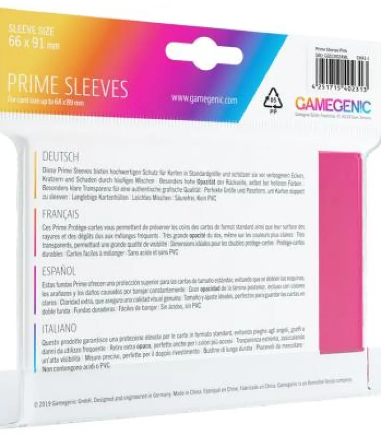 Gamegenic: Pack Prime Sleeves (Rosa) (100)