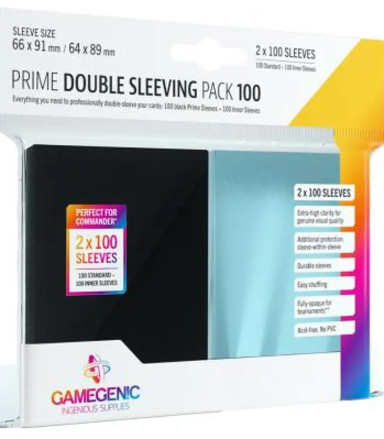 Gamegenic: Prime Double Sleeving Pack 66x91mm (2x100)