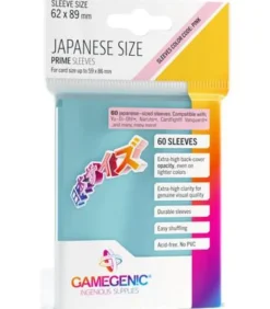 Gamegenic: Prime Japanese Sleeves 62x89mm (60) (Clear)
