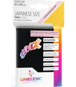 Gamegenic: Prime Japanese Sleeves 62x89mm (60) (Negro)