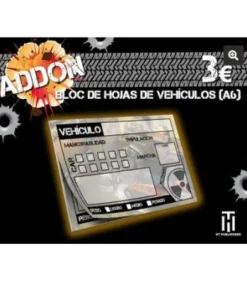 Gaslands: Bloc de Hojas de Vehículo