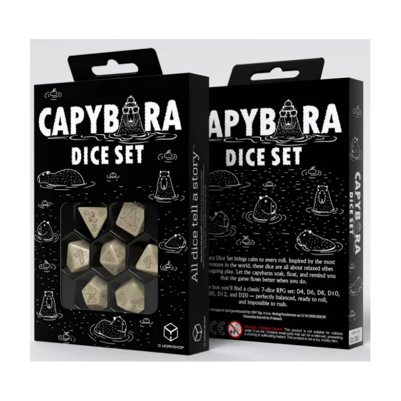 Q-Workshop: Capybara Dice Set (Sleepie)