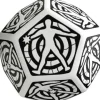 Q-Workshop: D12 Hit Location Dice (Blanco & Negro)