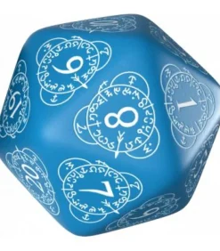 Q-Workshop: D20 Level Counter Dice (Blue & White)