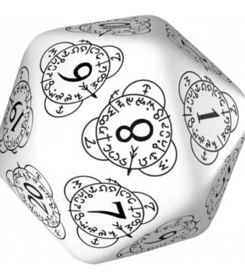 Q-Workshop: D20 Level Counter Dice (White & Black)