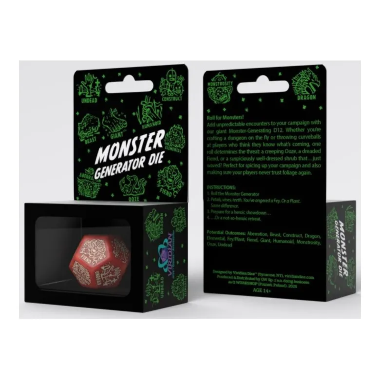 Q-Workshop: Monster Generator Die (Red & Beige)