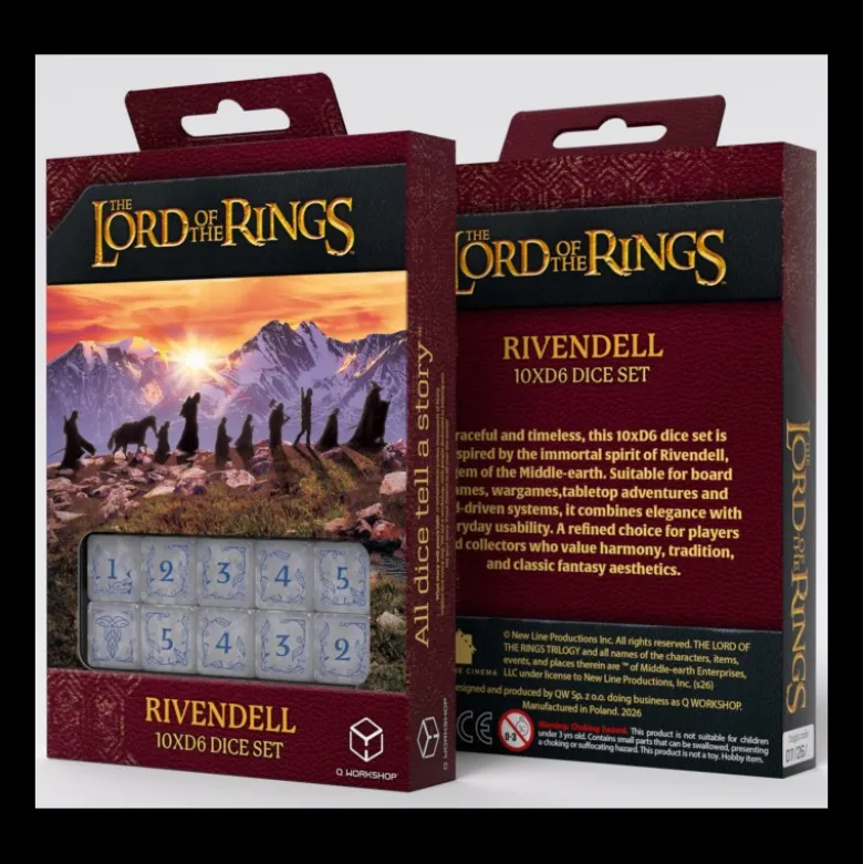 Q-Workshop: The Lord of the Rings 10XD6 Dice Set (Rivendell: Stone)