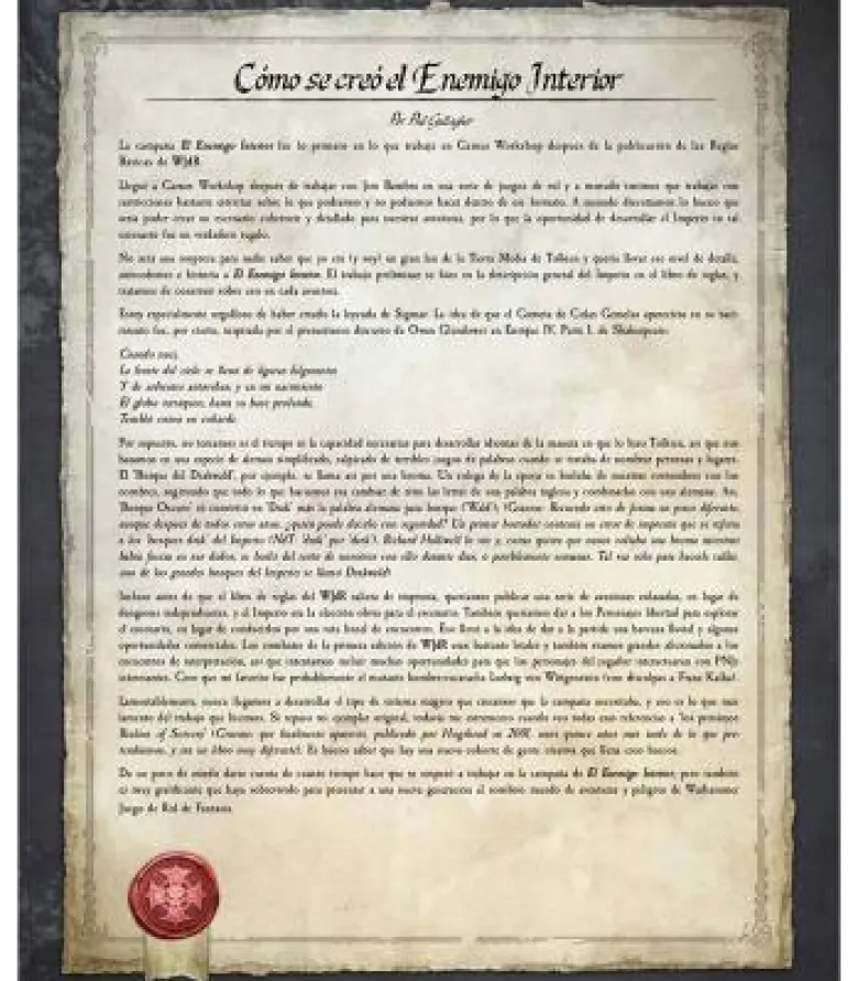Warhammer Fantasy: El Enemigo Interior 1 - El Enemigo en las Sombras (Compendio)